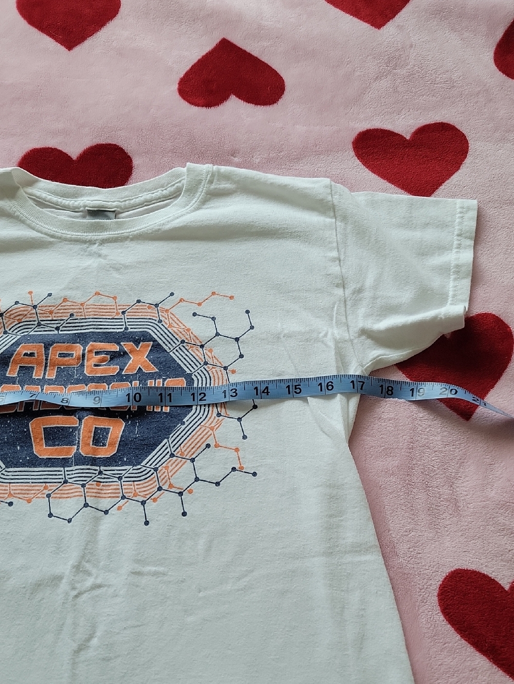 Gildan White Tee with Navy & Orange Apex Leadership Logo - Picture 4 of 6